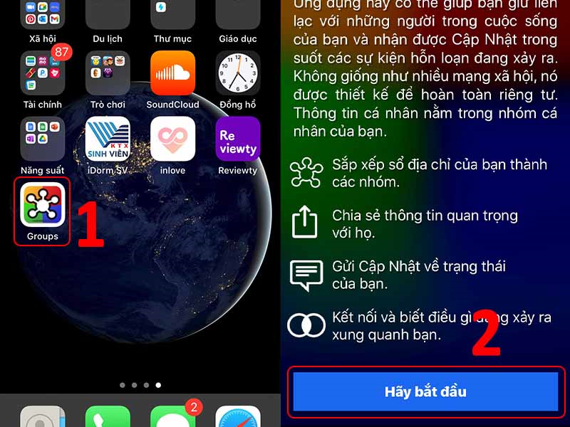 Chọn ứng dụng